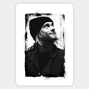 Kurt Cobain Grunge Music Nirvana Black and White Sticker